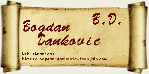 Bogdan Danković vizit kartica